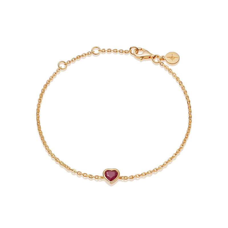 Ruby heart store bracelet